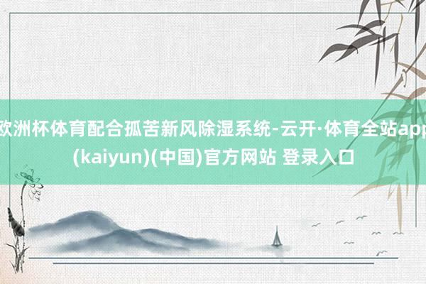 欧洲杯体育配合孤苦新风除湿系统-云开·体育全站app(kaiyun)(中国)官方网站 登录入口